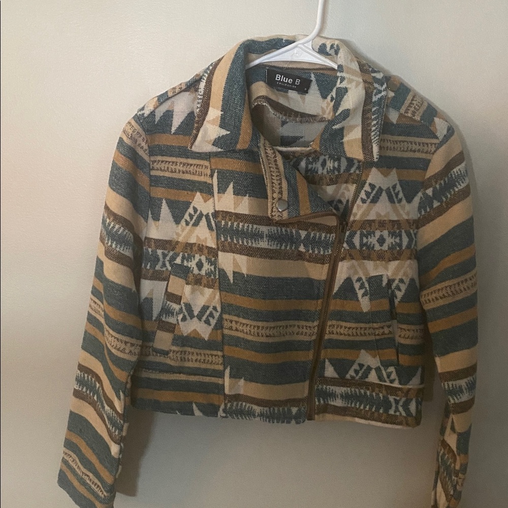 Blue B Patterned Jacket - image 1
